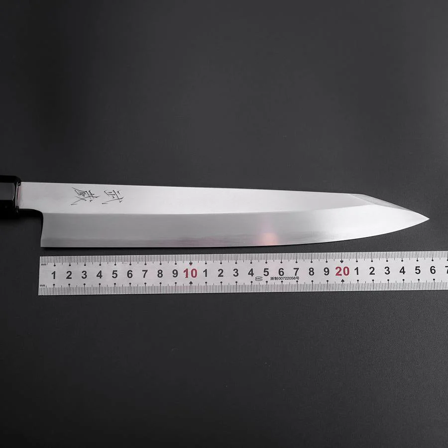 Kiritsuke Silver Steel #3 Poliert Büffelhorn und Ebenholz Griff 260mm - Image 7