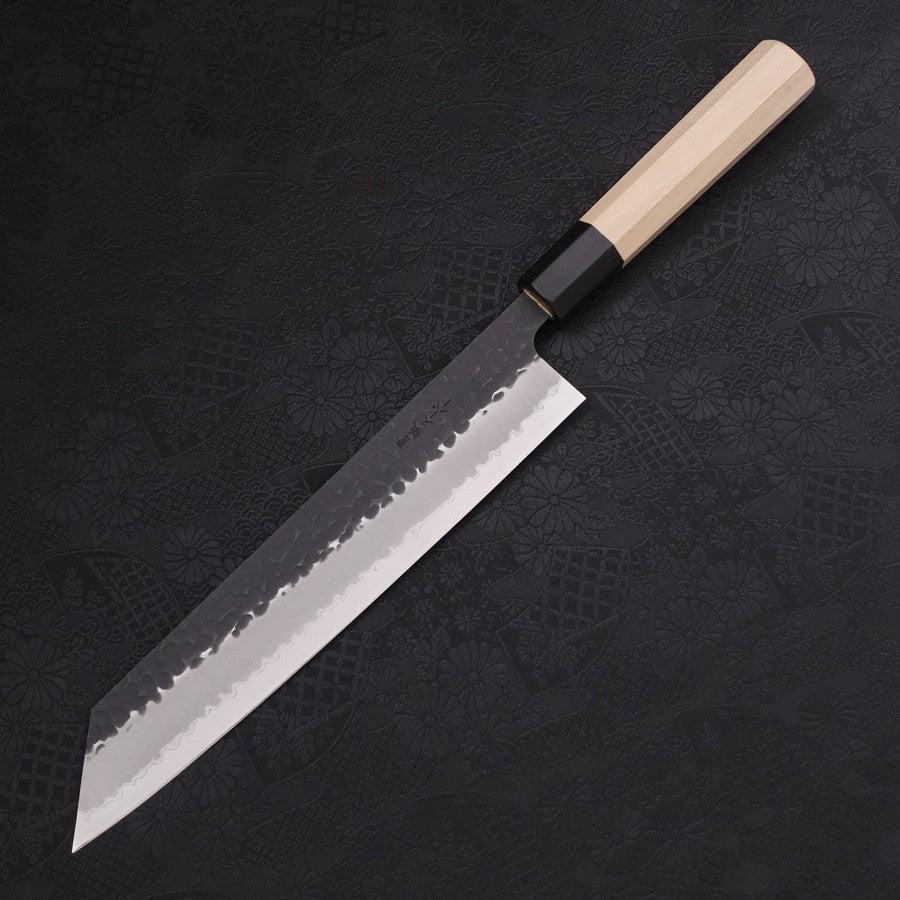 Kiritsuke Aogami-Super Edelstahlummantelung Kurouchi Tsuchime Büffelhorn und Ebenholz Griff 240mm - Image 2