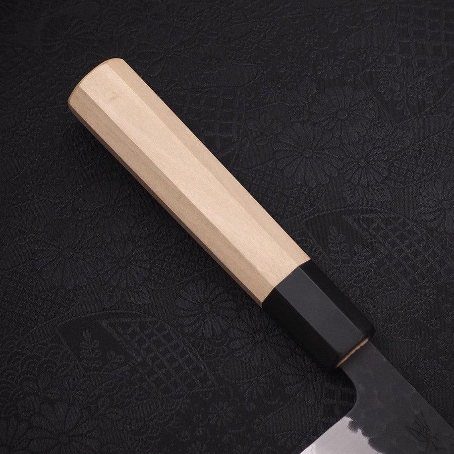 Kiritsuke Aogami-Super Edelstahlummantelung Kurouchi Tsuchime Büffelhorn und Ebenholz Griff 240mm - Image 6