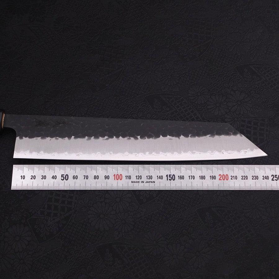 Kiritsuke Aogami-Super Edelstahlummantelung Kurouchi Tsuchime Büffelhorn und Ebenholz Griff 240mm - Image 7