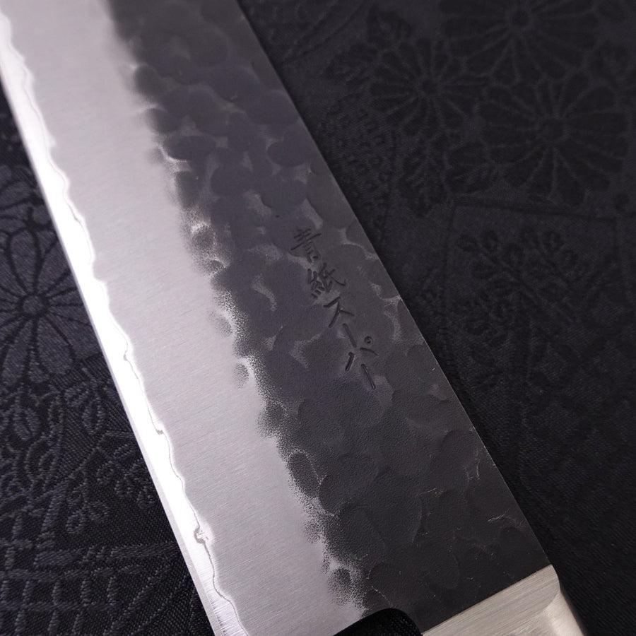 Kiritsuke Aogami-Super Edelstahlummantelung Kurouchi Tsuchime Westlicher Griff 210mm - Image 3