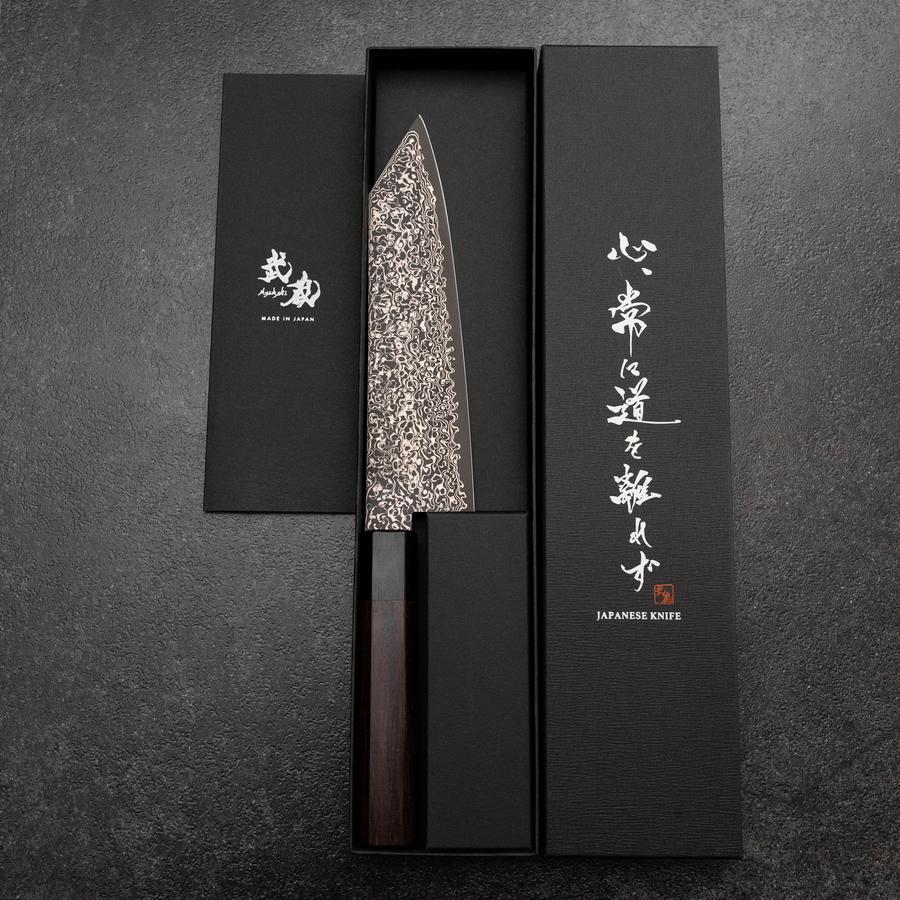 Bunka VG-10 Schwarzer Damast Rosenholz Griff 180mm - Image 8