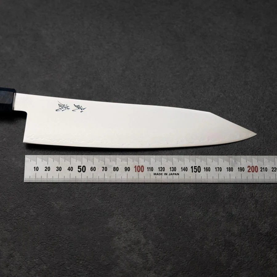 Kiritsuke VG-10 Damast Blauer Birkenholz Griff 210mm - Image 7