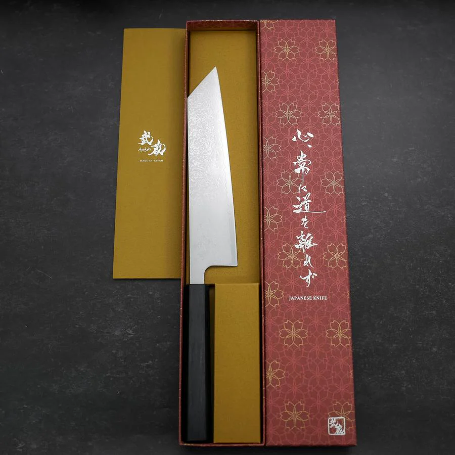 Kiritsuke VG-10 Damast Dunkelblauer Urushi Griff 210mm - Image 8