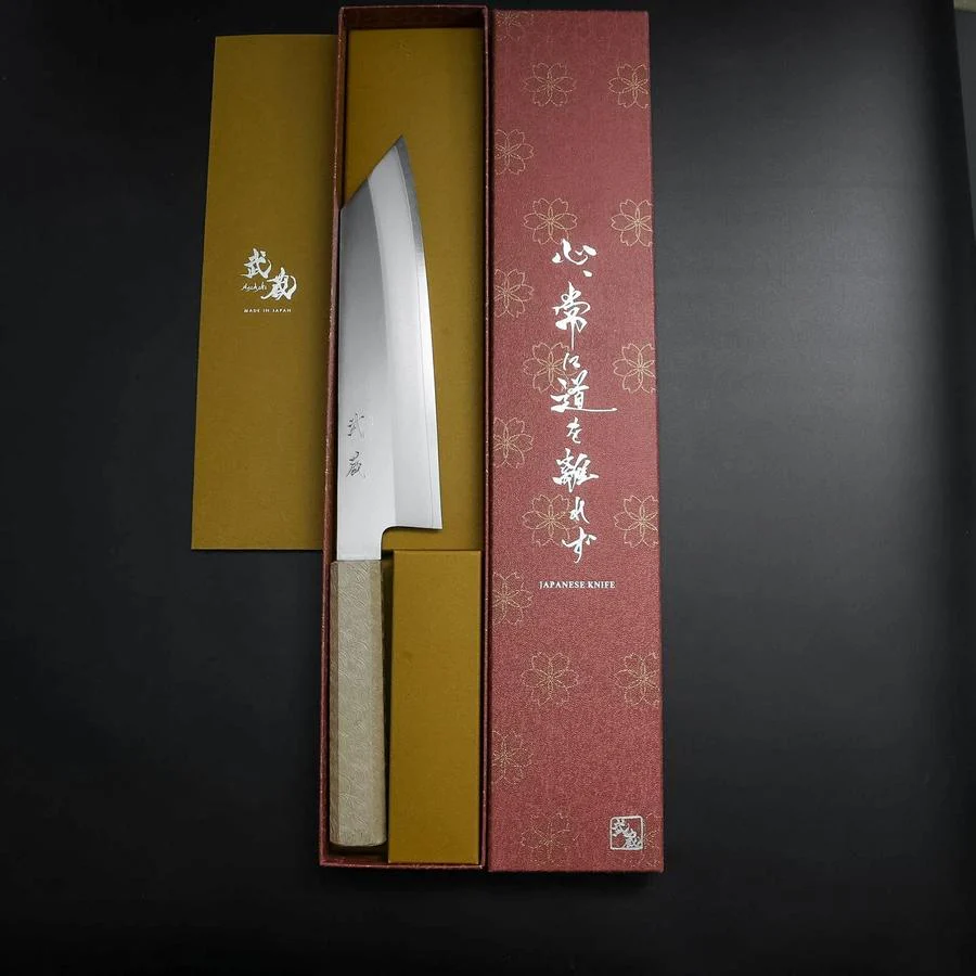 Kiritsuke VG-10 Poliert Weißer Urushi Griff 200mm - Image 8