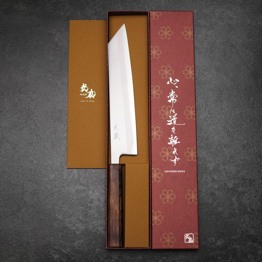 Kiritsuke White Steel #1 Poliert Sumi Urushi Griff 240mm - Image 8