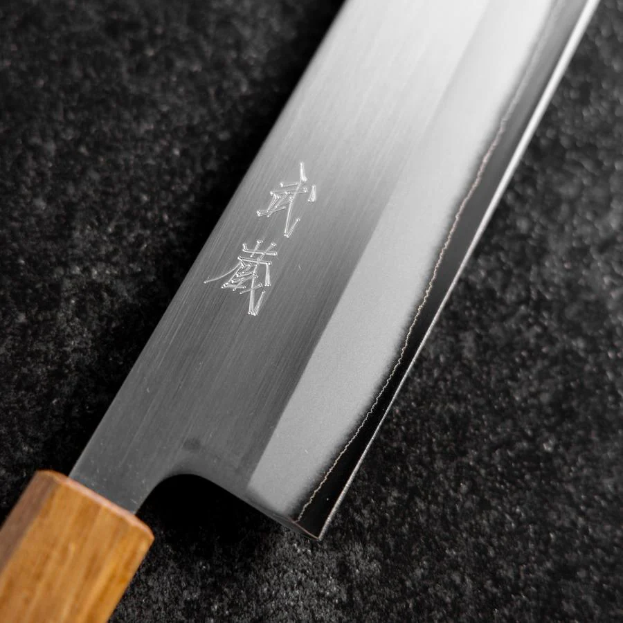 Kiritsuke White Steel #1 Poliert Yaki Urushi Griff 240mm - Image 3