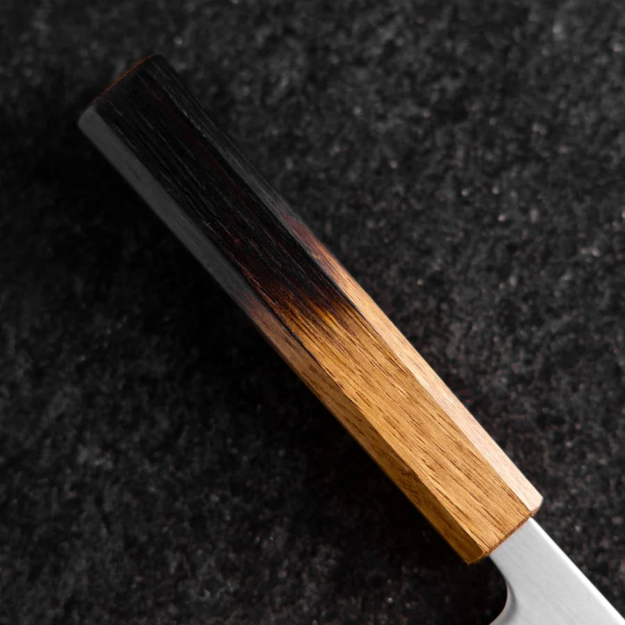 Kiritsuke White Steel #1 Poliert Yaki Urushi Griff 240mm - Image 6