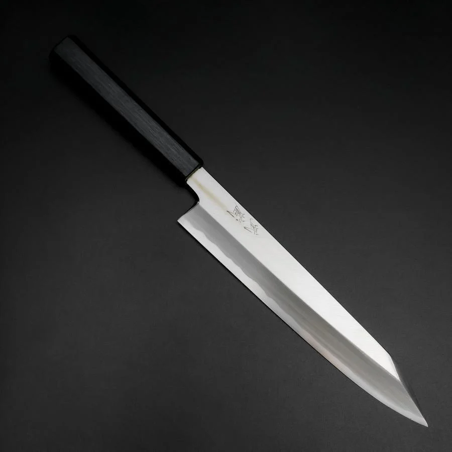 Kiritsuke White Steel #2 Kasumi Dunkelblauer Urushi Griff 230mm