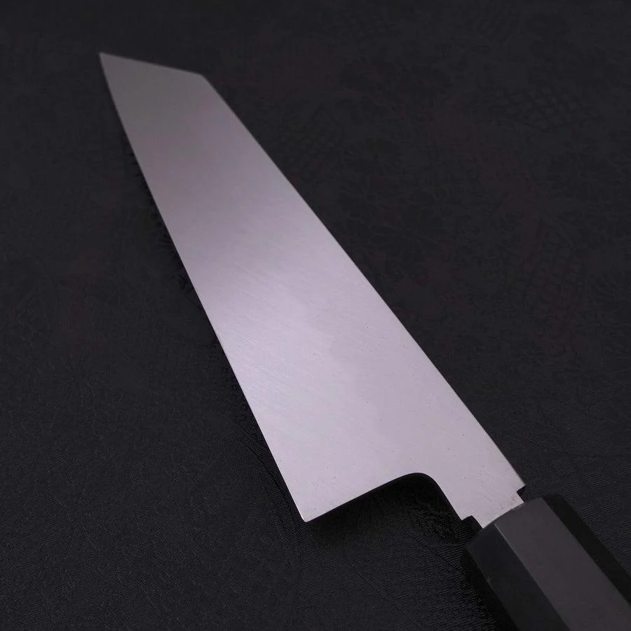Kiritsuke White Steel #2 Kagami Finish Honyaki Büffelhorn und Ebenholz Griff 240mm - Image 4