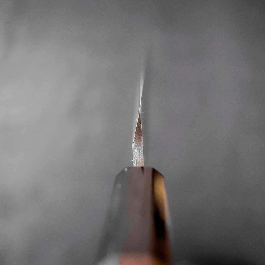 Kiritsuke Yanagiba Blue Steel #2 Kurouchi Büffelhorn und Wenge Griff 270mm - Image 4