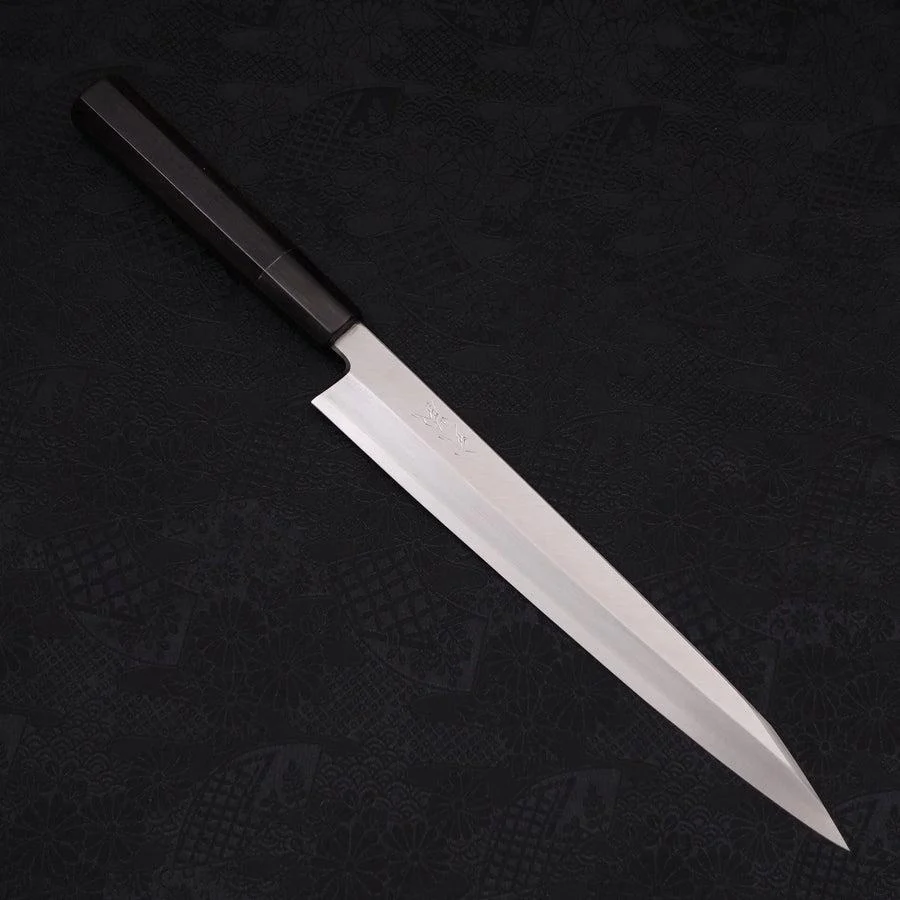 Kiritsuke Yanagiba Silver Steel #3 Kasumi Büffelhorn und Ebenholz Griff 240mm