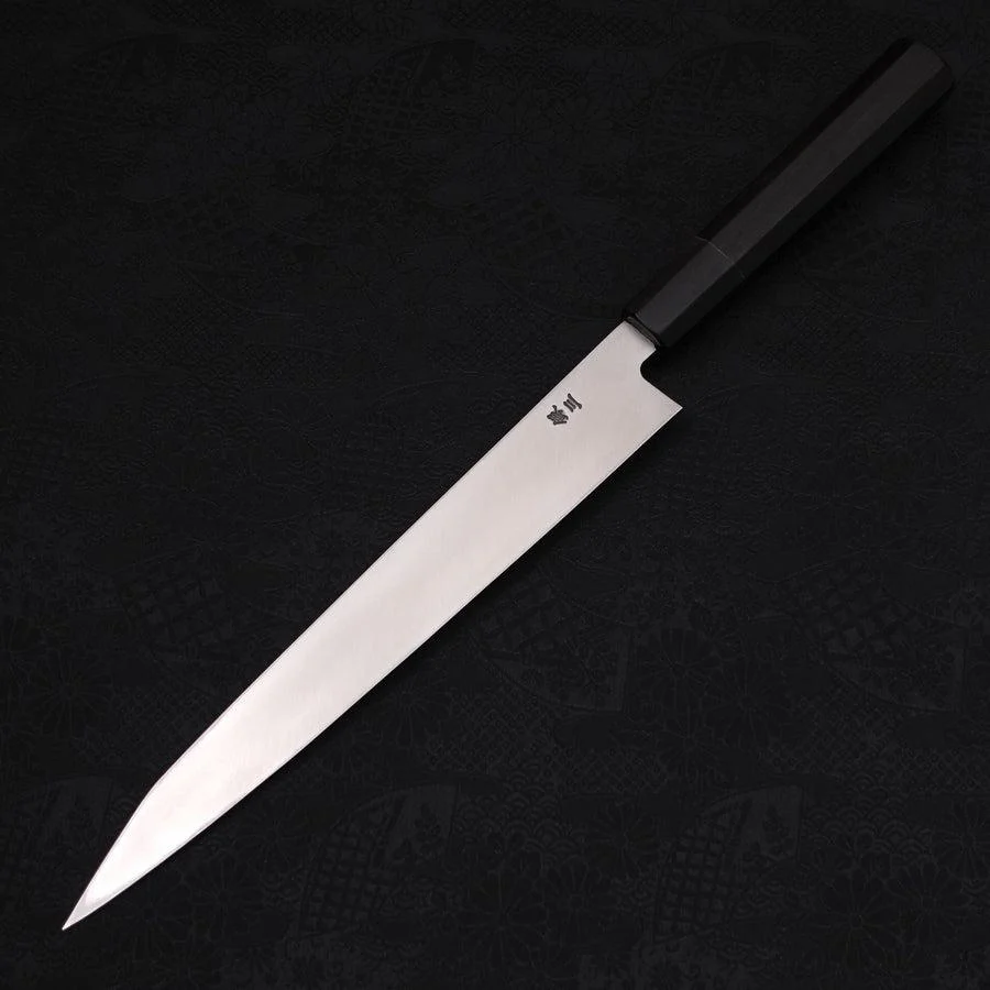 Kiritsuke Yanagiba Silver Steel #3 Kasumi Büffelhorn und Ebenholz Griff 240mm - Image 2