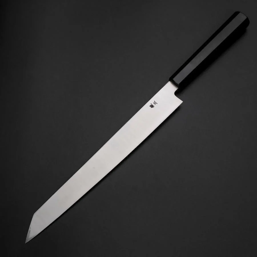 Kiritsuke Yanagiba Silver Steel #3 Kasumi Büffelhorn und Ebenholz Griff 270mm - Image 2