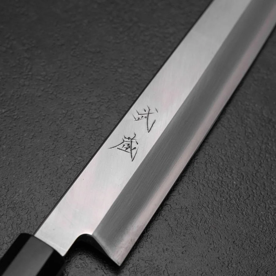 Kiritsuke Yanagiba Silver Steel #3 Kasumi Büffelhorn und Ebenholz Griff 300mm - Image 3