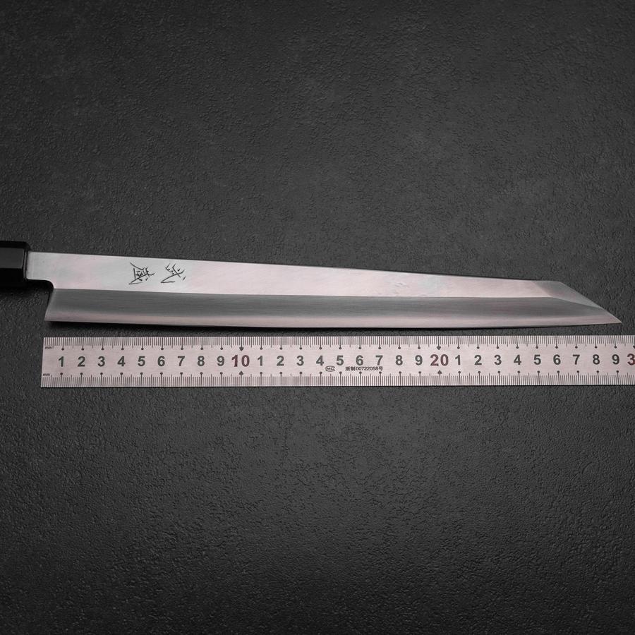Kiritsuke Yanagiba Silver Steel #3 Kasumi Büffelhorn und Ebenholz Griff 300mm - Image 7
