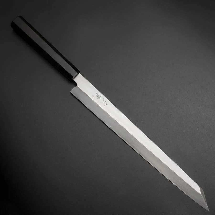 Kiritsuke Yanagiba Silver Steel #3 Kasumi Büffelhorn und Ebenholz Griff 300mm