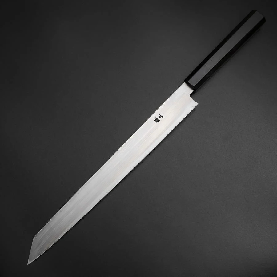 Kiritsuke Yanagiba Silver Steel #3 Kasumi Büffelhorn und Ebenholz Griff 300mm - Image 2