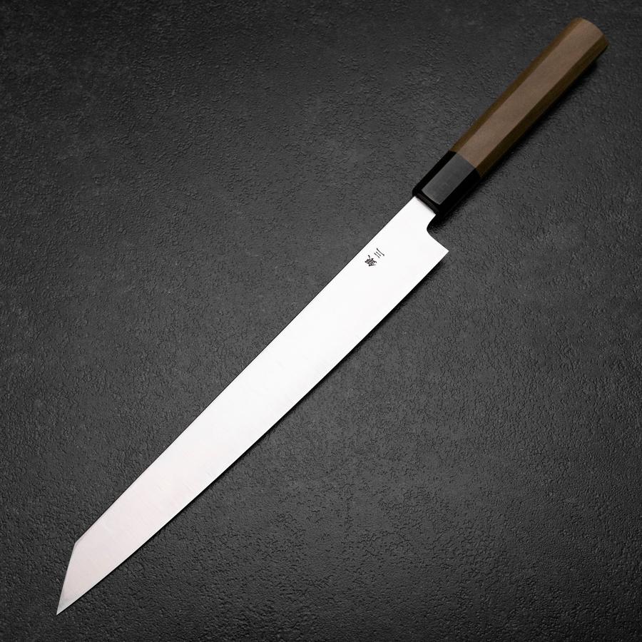 Kiritsuke Yanagiba Silver Steel #3 Kasumi Büffelhorn und Magnolienholz Griff 270mm - Image 2