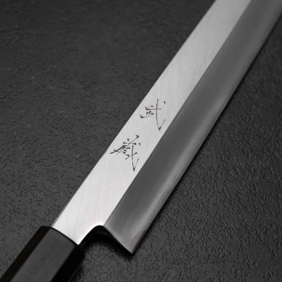 Kiritsuke Yanagiba Silver Steel #3 Kasumi Büffelhorn und Magnolienholz Griff 270mm - Image 3
