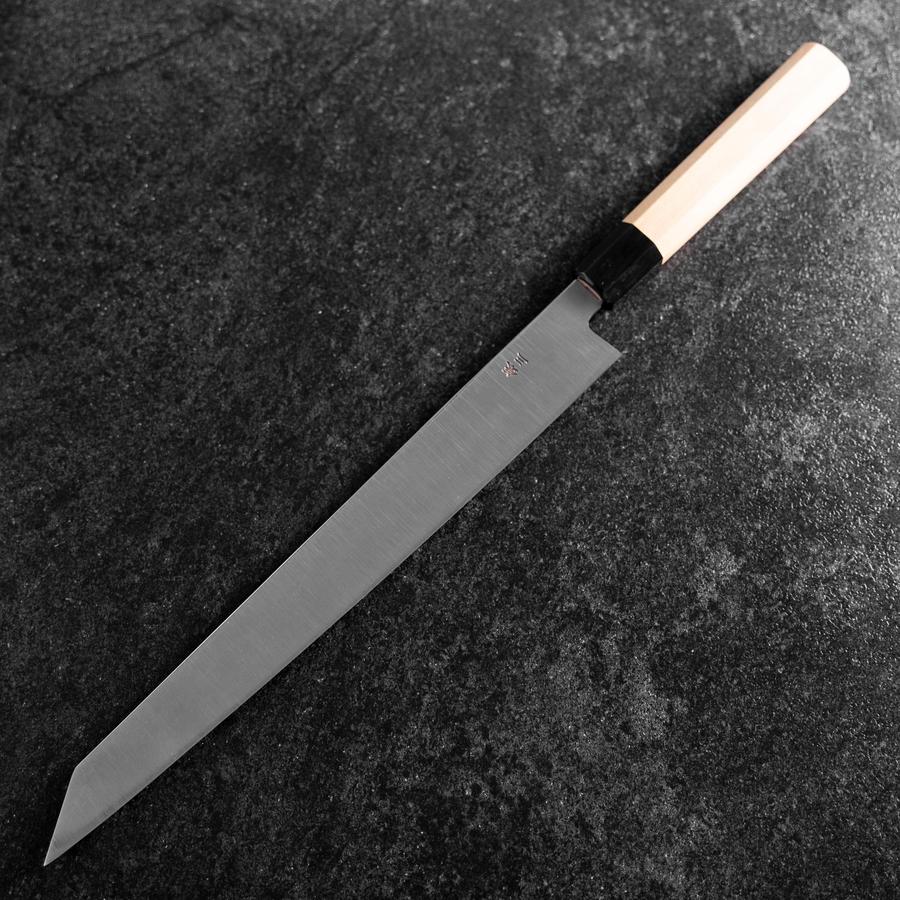 Kiritsuke Yanagiba Silver Steel #3 Kasumi Büffelhorn und Magnolienholz  Griff 300mm - Image 2