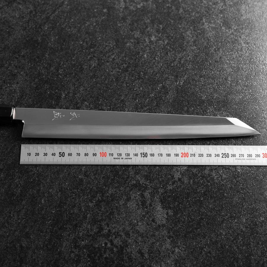 Kiritsuke Yanagiba Silver Steel #3 Kasumi Büffelhorn und Magnolienholz  Griff 300mm - Image 7