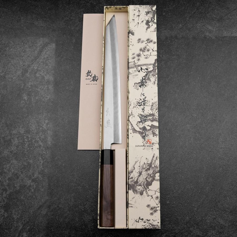 Kiritsuke Yanagiba Silver Steel #3 Kasumi Walnussholz Griff 300mm - Image 8