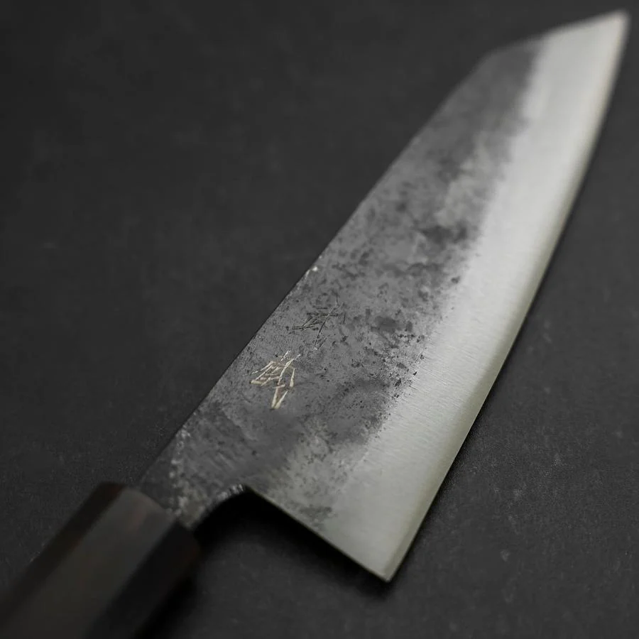 Kobunka Blue Steel #2 Kurouchi Ebenholz Griff 120mm - Image 3