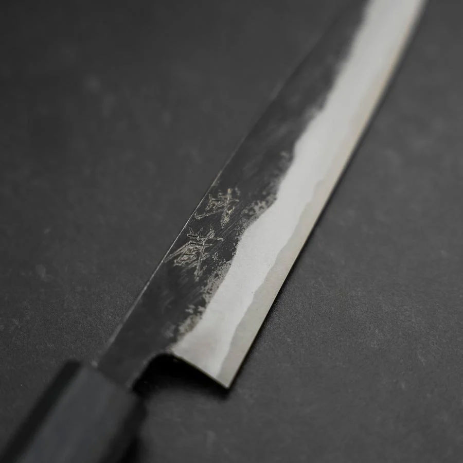 Koyanagi Blue Steel #1 Kurouchi Dunkelblauer Urushi Griff 150mm - Image 3