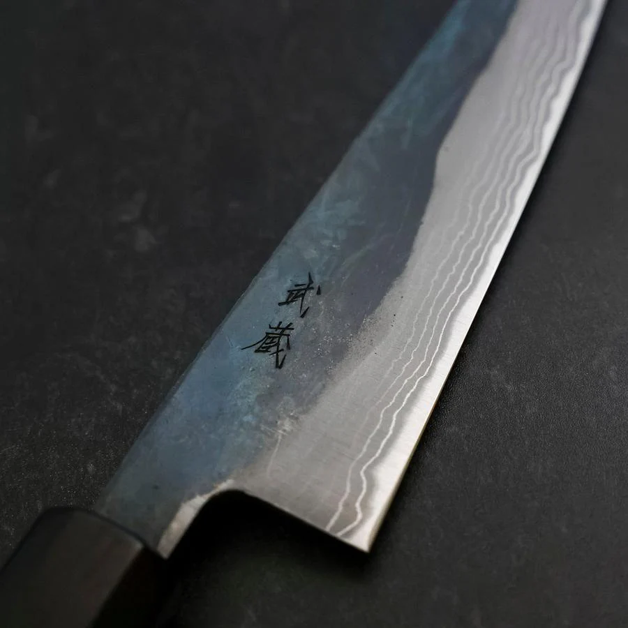 Petty V-Toku 2 Kurouchi Damast Büffelhorn und Ebenholz Griff 145mm - Image 3