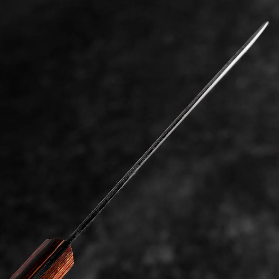 Menkiri (Nudelmesser) Blue Steel #2 Kurouchi Brauner Westlicher Griff 330mm - Image 5