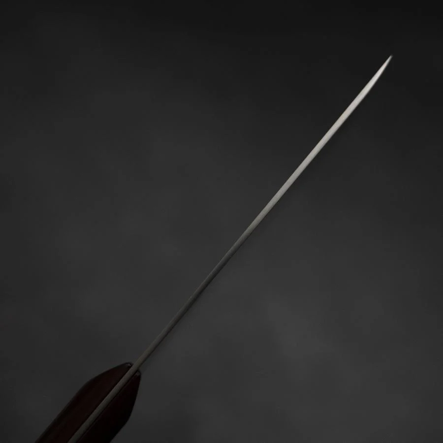 Menkiri (Nudelmesser) Blue Steel #2 Poliert Roter Urushi Griff 300mm - Image 4