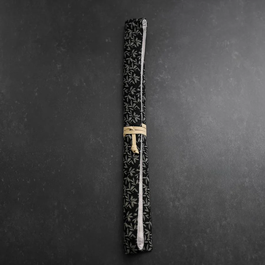 Moribashi Essstäbchen Honyaki Edelstahl Schwarzer Ishime Griff 150mm