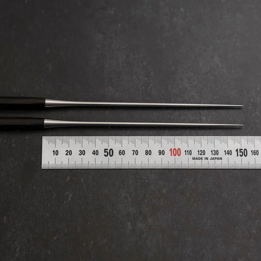 Moribashi Essstäbchen Honyaki Edelstahl Schwarzer Ishime Griff 150mm - Image 7