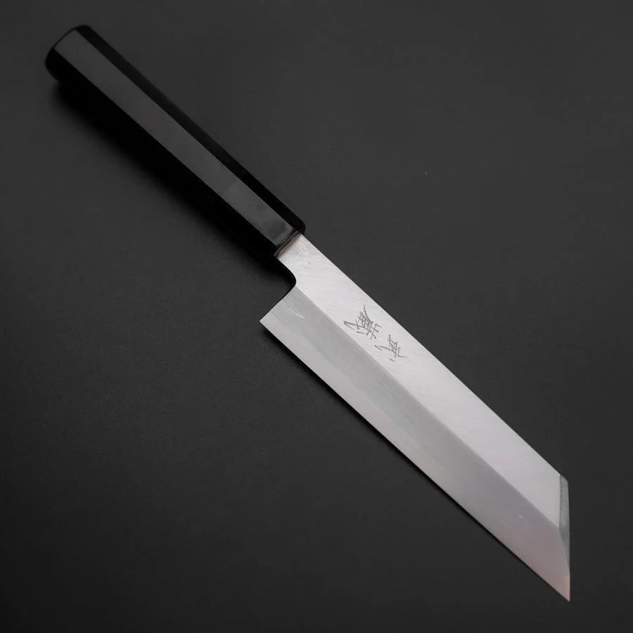 Mukimono Blue Steel #2 Kasumi Büffelhorn und Ebenholz Griff 170mm