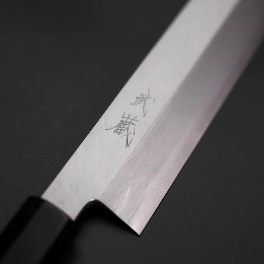 Mukimono Blue Steel #2 Kasumi Büffelhorn und Ebenholz Griff 170mm - Image 3