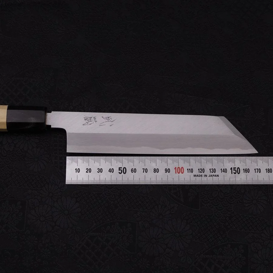 Mukimono White Steel #2 Kasumi Büffelhorn und Magnolienholz Griff 180mm - Image 7