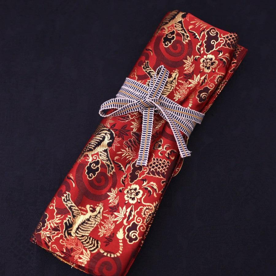 Musashi Japanische Küchenmesser Rolle Drache 4 Taschen Handgefertigt