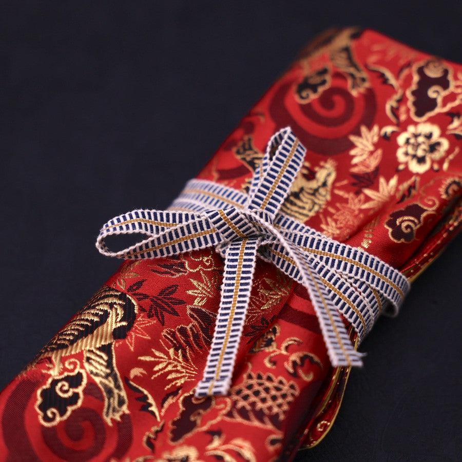 Musashi Japanische Küchenmesser Rolle Drache 4 Taschen Handgefertigt - Image 2