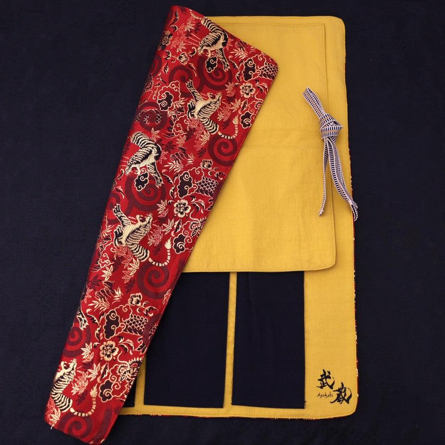 Musashi Japanische Küchenmesser Rolle Drache 4 Taschen Handgefertigt - Image 4