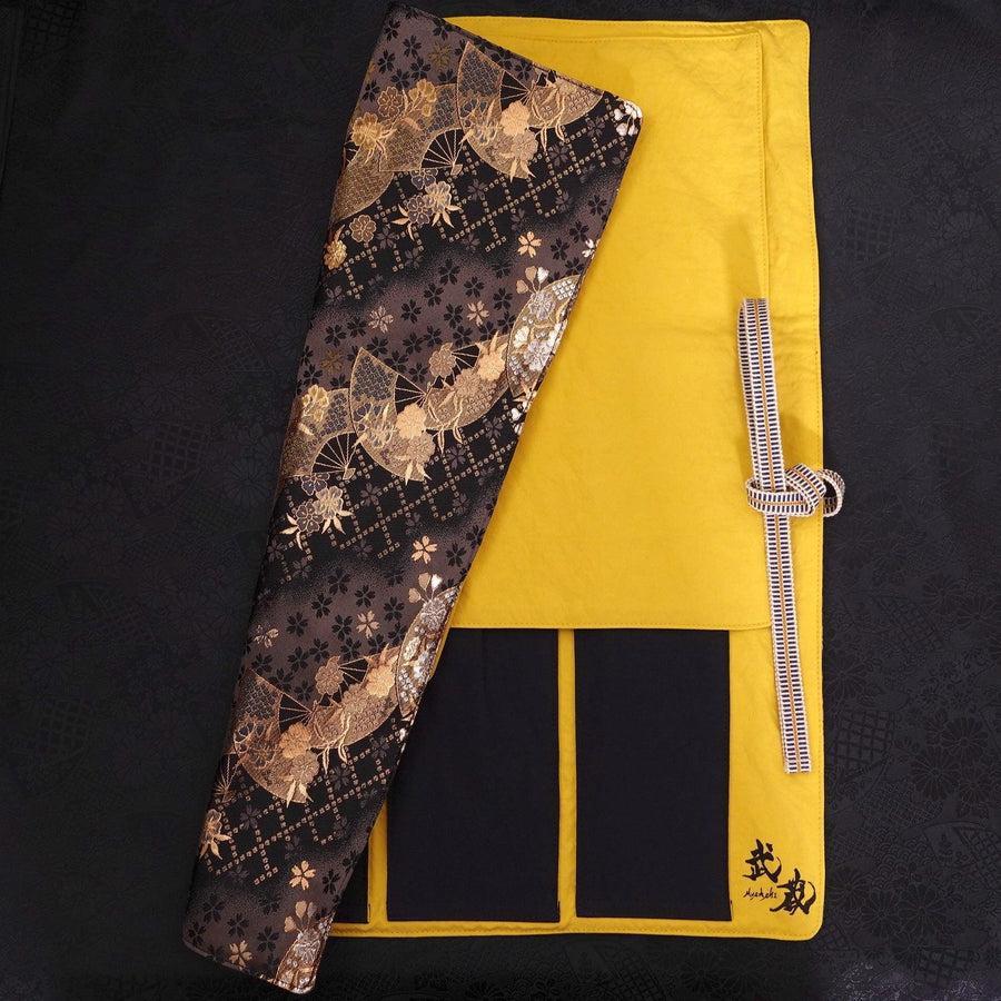 Musashi Japanische Küchenmesser Rolle Gold Sakura und Fächer 4 Taschen Handgefertig - Image 3