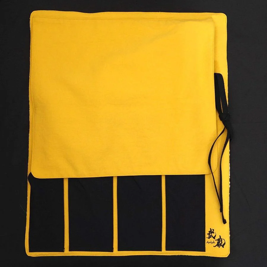 Musashi Japanische Küchenmesser Rolle Gold Sakura und Fächer 4 Taschen Handgefertig - Image 8
