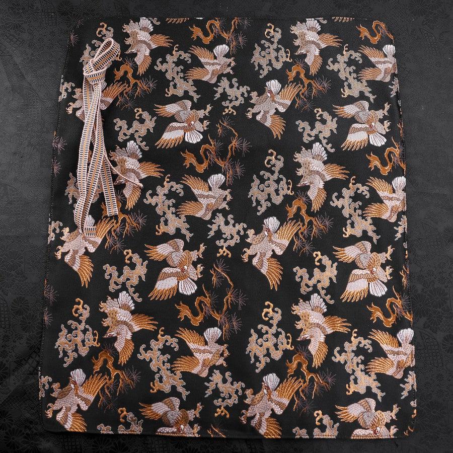 Musashi Japanese Style Kitchen Knife Roll Gold Hawk 4 Pockets Handmade - Image 6