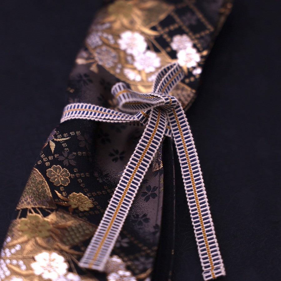 Musashi Japanische Küchenmesser-Rolle Gold Sakura & Fächer 1 Taschen Handgemacht - Image 2