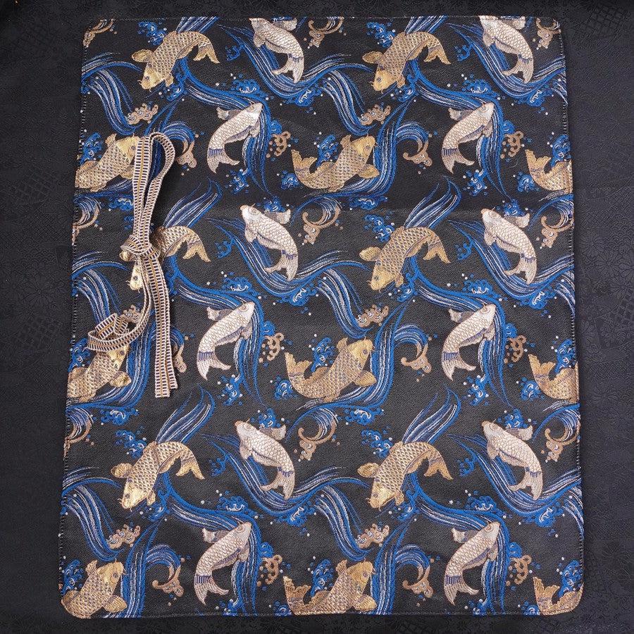 Musashi Japanische Küchenmesser Rolle Blau Koi 4 Taschen Handgefertigt - Image 7