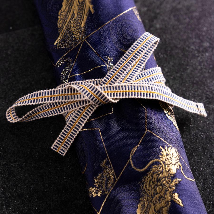 Musashi Japanische Küchenmesser Rolle Blau-Goldener Drache 4 Taschen Handgefertigt - Image 4