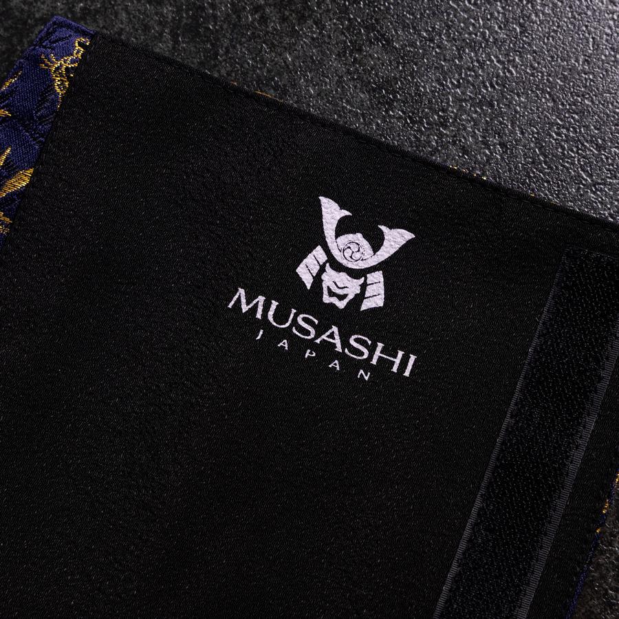 Musashi Japanische Küchenmesser Rolle Blau-Goldener Tiger 1 Tasche Handgefertigt - Image 5