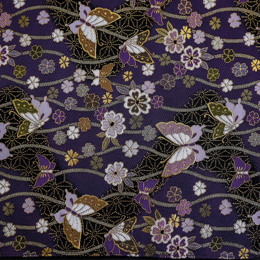 Musashi Japanische Küchenmesser Rolle Lila-Gold Schmetterling & Sakura 4 Taschen Handgefertigt - Image 5