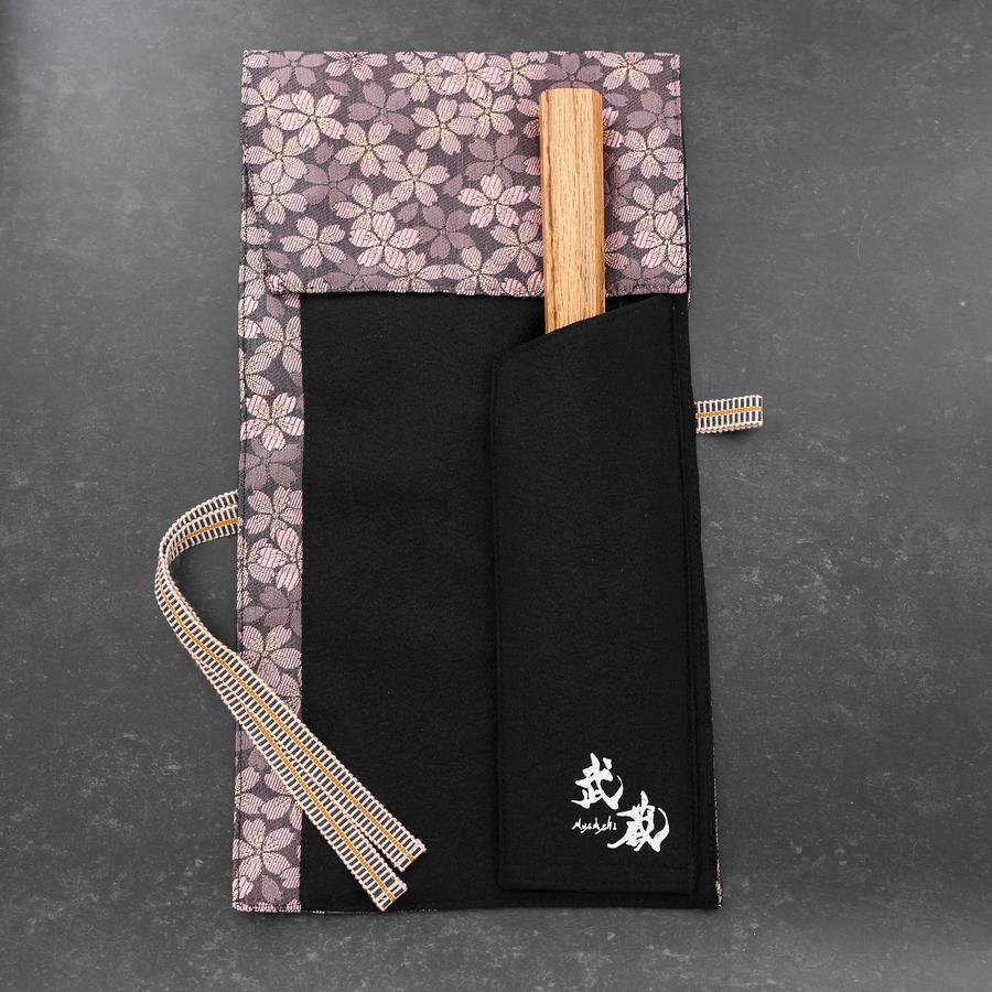 Musashi Japanese Style Kitchen Knife Roll Purple Sakura 1 Pocket Handmade - Image 3