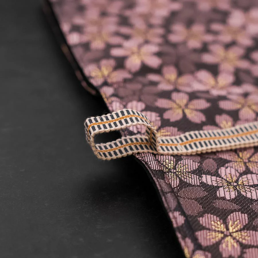 Musashi Japanese Style Kitchen Knife Roll Purple Sakura 1 Pocket Handmade - Image 5